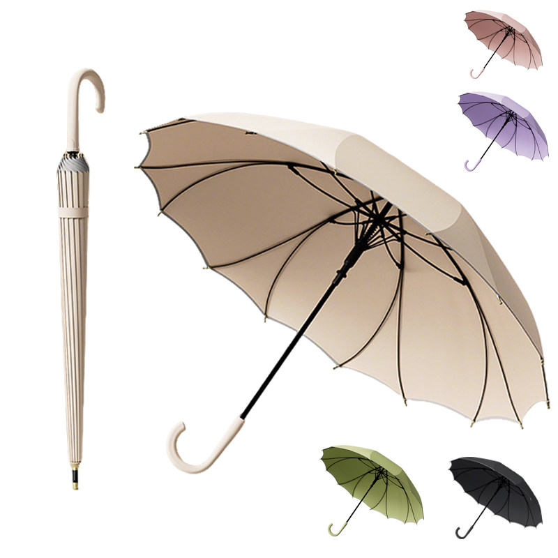 Super Windproof and Waterproof Straight Umbrella