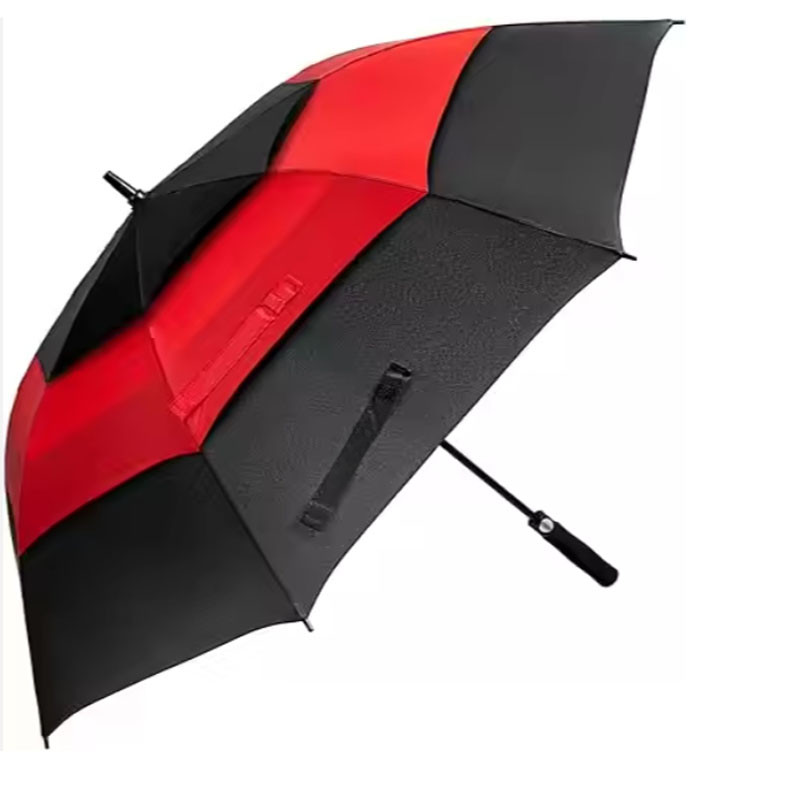 Windproof & Waterproof Golf Umbrella with Triple-Layer Vented Canopy for Enhanced Rain Protection
