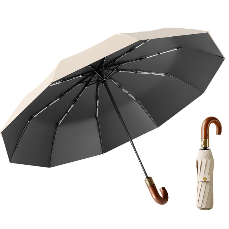 Fully-automatic Folding Umbrella - Wind Resistance Fold 70cm 10-Rib