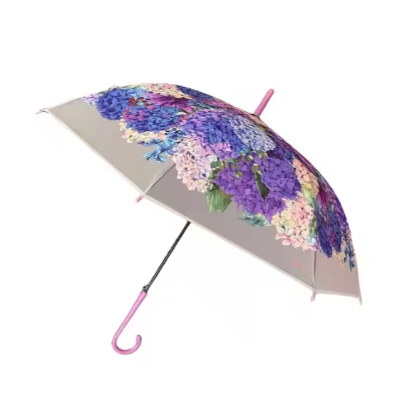 Clear Cute Cartoon Pattern  Transparentes Semi-Automatic Long-Handled Umbrella For Boys And Girls
